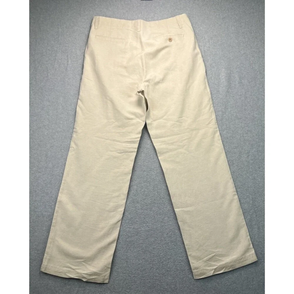 VTG Banana Republic Mens Dawson Linen Blend Chino Pants 32x32 (32x29.5) Vacation